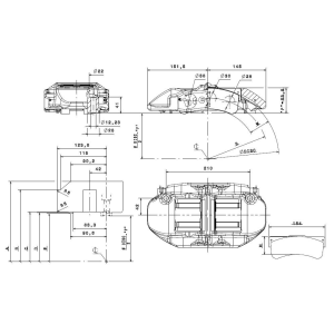 Brembo Racing 6 Kolben Sattel XA6H702