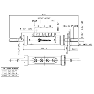 Brembo Racing Tandem Master Cylinder XA7B913