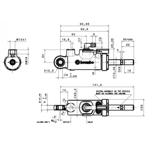 Brembo Racing Master Hauptbremszylinder with travel sensor 20,64mm XB2B519