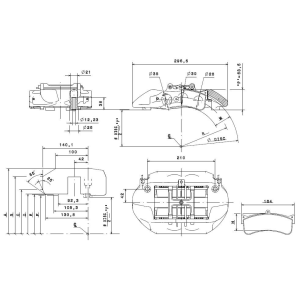 Brembo Racing 6 Kolben Sattel XA4F102
